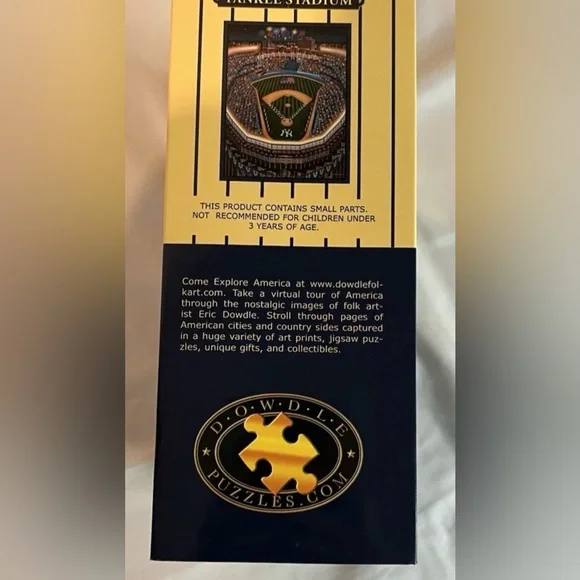 Dowdle Folk Art 1000 Piece Jigsaw Puzzle YANKEE STADIUM Baseball 18x24” w/Puzzle - Picture 15 of 16